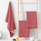 Homaxy Premium Kitchen Towels, Large Cotton Kitchen Hand Towels, Flat and Terry - Image 6
