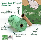 JIWON 100% Certified Home Compostable Dog Poop Bags, OK Compost & Seedling - Image 3