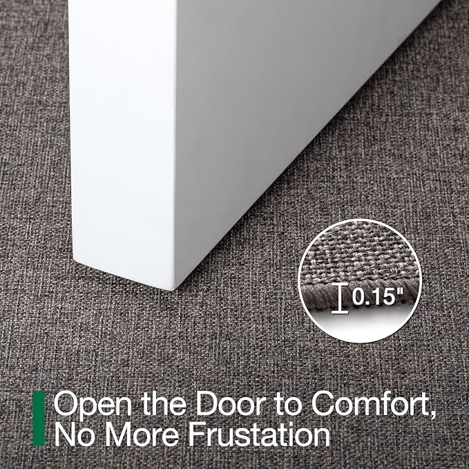 LUMI Ultra Thin Door Mat for Entryway, Low Profile Non Slip Rubber Backing - Image 3