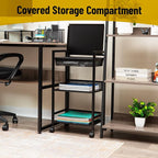 Mind Reader Cart with Covered Compartment, Office Organizer, 15.5" L x 11" W x - Image 6