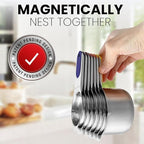 Spring Chef Magnetic Stainless Steel Measuring Cups, Kitchen Tools - Image 4