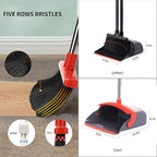 Broom with Dustpan Combo Set Broom and Dustpan Set Dust Pan with Stainless - Image 4
