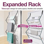 BLACK+DECKER Over The Door Expandable Telescopic Drying Rack, Clothes Organizer - Image 2
