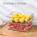 6 Pack Refrigerator Organizer Bins, 3 Sizes Clear Pantry Storage - Image 5