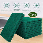 12 Pcs/Pack Green Heavy Duty Scouring Pads Reusable Household ScrubPads - Image 9