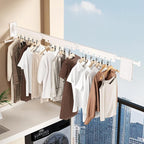 Wall Mounted Collapsible Clothes Drying Rack, Durable Space-Saving Laundry - Image 3