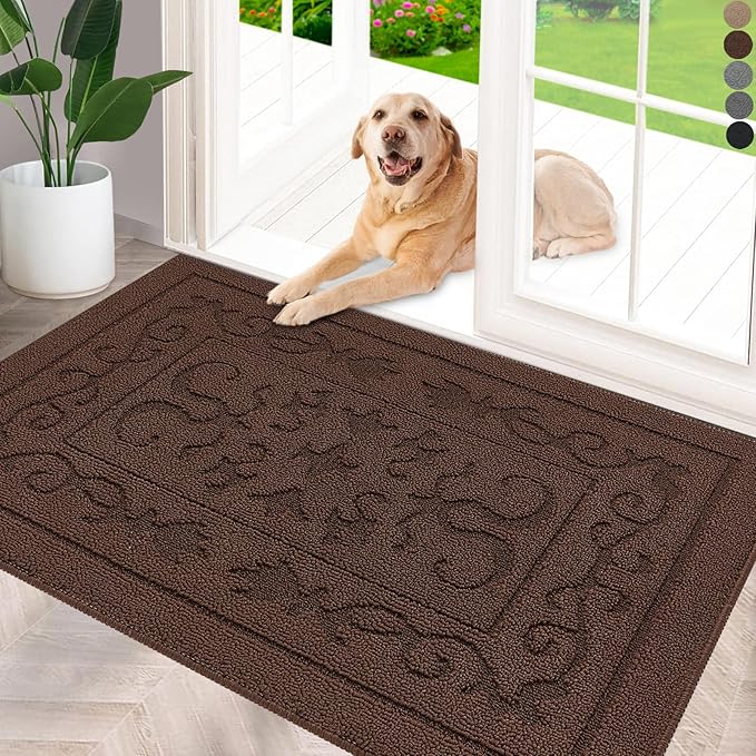 FONEYI Indoor Door Mat 32" x 48", Dirt Trapper Door Mats Non-Slip Entryway Rugs by FONEYI