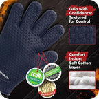 KITCHEN PERFECTION Silicone Smoker Oven Gloves - Image 4