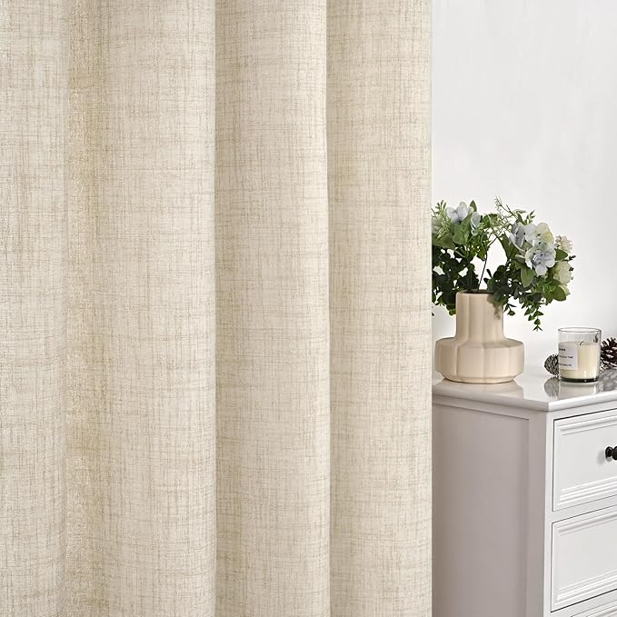 YoungsTex Linen Semi Sheer Curtains 78 Inch Length - Image 7