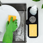Zulay Kitchen Large Silicone Sponge Holder – Flexible Sink Organizer Tray - Image 3