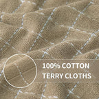 Homaxy 100% Cotton Terry Kitchen Towels, Checkered Designed, Soft and Super - Image 2