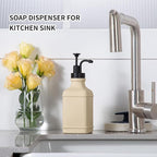Enra Glass Soap Dispenser with Clear Window, 12oz Matte Stainless Steel Hand - Image 5