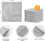 5Pcs Non Scratch Wire Dishcloth, Steel Metal Wire Cloth Mesh Miracle Cleaning - Image 6