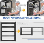REIBII 3010LBS Storage Shelves 72" H Garage Shelving Heavy Duty Metal Shelving - Image 8