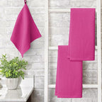 Artoid Mode 100% Cotton Rose Red Waffle Weave Kitchen Dish Cloths, 13x28 Inch - Image 2