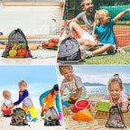 iMucci 13"X15.5" 100Pcs Mesh Laundry Drawstring Bag Nylon Drawstring Gym Bag - Image 2