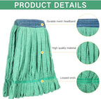 Lallisa 4 Pcs Commercial Mop Head Replacement Tube Microfiber Industrial Looped - Image 3