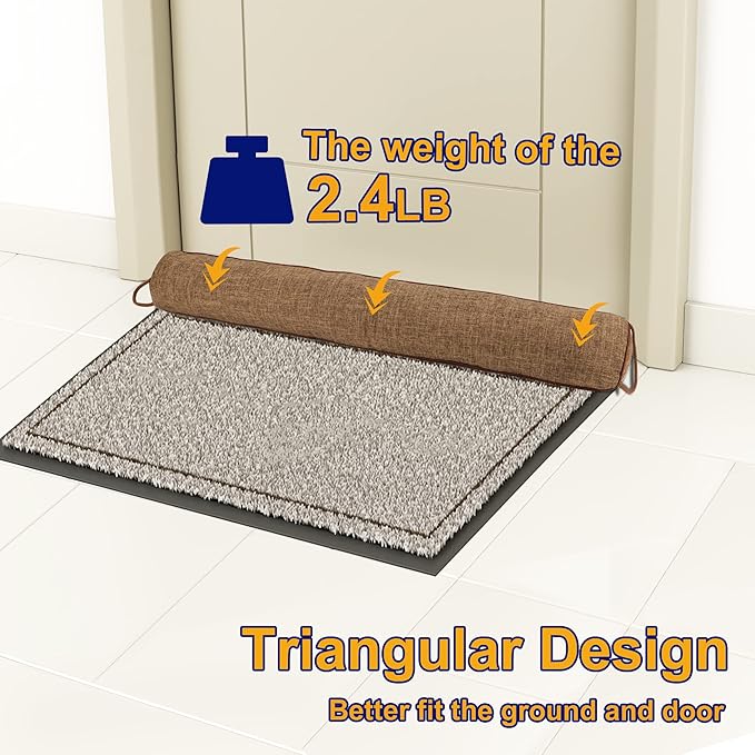 NABOWAN 38" Weighted Under Door Draft Stopper -Triangular Door Draft Blocker - Image 4