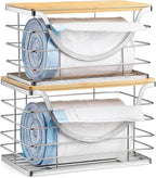 Extra Large Trash Bag Holder Stackable Kitchen Storage Slive, 2 Pack Wall by YAFFWA