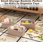 3 Pack Small Storage Baskets for Organizing, Cute Woven Decorative Gift Baskets - Image 3