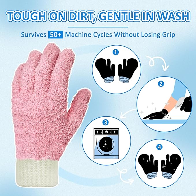 MIG4U 4 Pairs Microfiber Gloves - Image 3