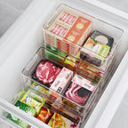 8 PACK Freezer Organizer Bins Clear Stackable Storage Bins - Image 6
