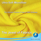 Blue Horizon Microfiber Cleaning Towels, Ultra Soft Plush Washcloth, Household - Image 3