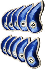 HISTAR 10pcs Crystal Pu Leather Golf Iron Head Covers Set Iron Club Headcover - Image 2