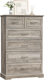 6 Drawer Dresser for Bedroom, Rustic Farmhouse Dresser - Image 7