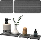 3PCS Stone Drying Tray, Stone Soap Tray, Water Absorbing Stones Trays by Unknown