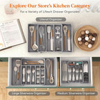 Lifewit Silverware Drawer Organizer, Expandable BPA Free Utensil Tray - Image 4