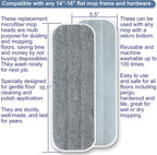 Microfiber Replacement Mop Pads 16.5''x5.5'' Compatible - Image 2