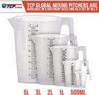 TCP Global 1/2 Liter Plastic Graduated Measuring and Mixing Pitcher - Image 6