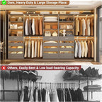 Aheaplus Closet System Set of 3, 138.5" Wood Closet Organizer System Tower - Image 6