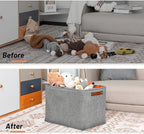 DULLEMELO Large Storage Baskets, 3 Pack Foldable Storage Baskets Bins - Image 6