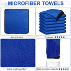 Tallew 40 Pcs Microfiber Towels 16 Inch x 16 Inch Microfiber Cloth Car Drying - Image 3