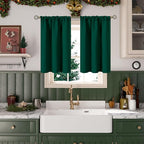 BGment Emerald Green Blackout Curtains 40 Inches Long - Image 2