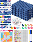 Cheer Pins for Backpack Cheer Stuff Kit 70 Blue Colored Clothes Pins by SFSOONEAT