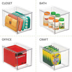 mDesign Plastic Pantry Organization and Storage Bin w/Pull Out Drawer - Image 7