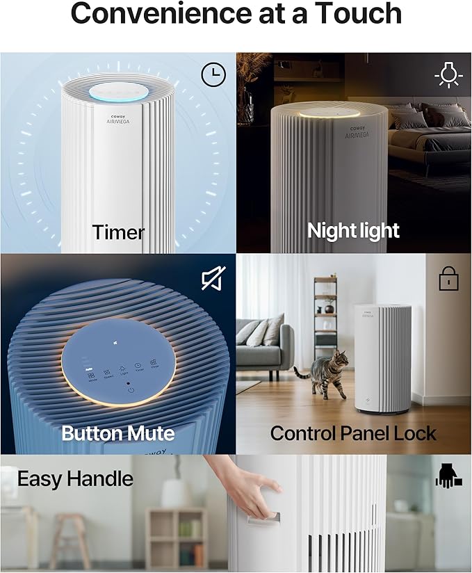 COWAY Air Purifiers for Large Room Whole Home Up to 2, True HEPA Filter for - Image 11