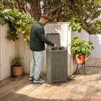 YESHOMY 33 Gallon Resin Outdoor Trash Can - Image 6