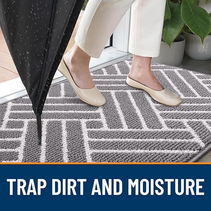 OLANLY Large Indoor Door Mat, 59x35 Inch, Dirt Resistant and Absorbent - Image 2