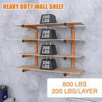 2-Pack Lumber Storage Rack, Wood Storage Racks Wall Mount, Heavy Duty Garage - Image 4