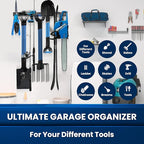 48'' All-Metal Garage Tool Organizer Wall Mount – Heavy-Duty Tool Rack Holds - Image 4