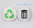 Metal Trash & Recycling Signs | Garbage & Recycling Bin Marker | Set of 2 - Image 3