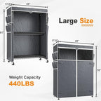Raybee Clothes Rack with Cover, Portable with Wheels and Adjustable Feets - Image 4