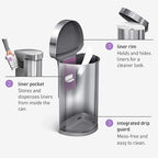 simplehuman 45 Liter / 12 Gallon Semi-Round Automatic Sensor Trash Can - Image 7