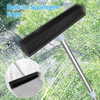 Rubber Broom Carpet Rake for Pet Hair Removal, Fur Remover Broom - Image 3