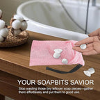 2 Pack Soap Bag Different Roughness Deep and Gentle, Bar Soap Pouch Saver Pocket - Image 4