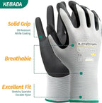 6-Paris Medium Work Gloves for Men and Women, Nitrile Coated Safety Protective - Image 2